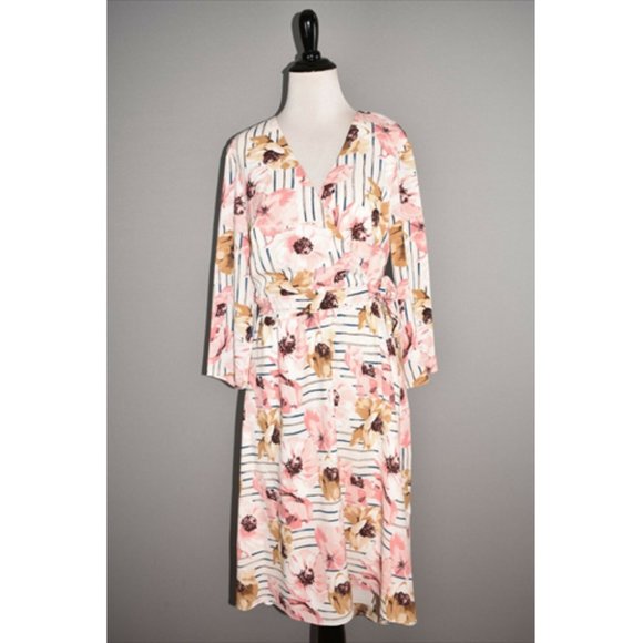 Charles Henry Dresses & Skirts - CHARLES HENRY Floral High-Low Wrap Dress